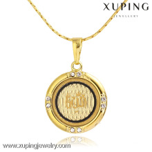 30871 Colgante chapado en oro de los nuevos diseños 14K para joyería del collar de las mujeres